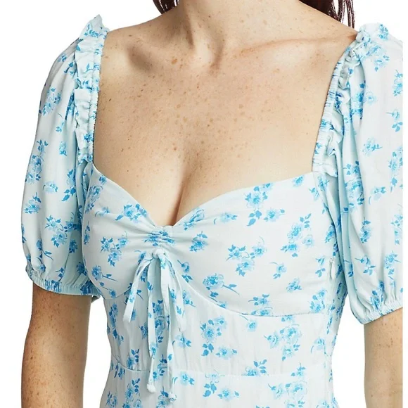 REVOLVE Faithful the Brand Juniper Midi Dress ditsy floral  Green - Picture 4 of 9